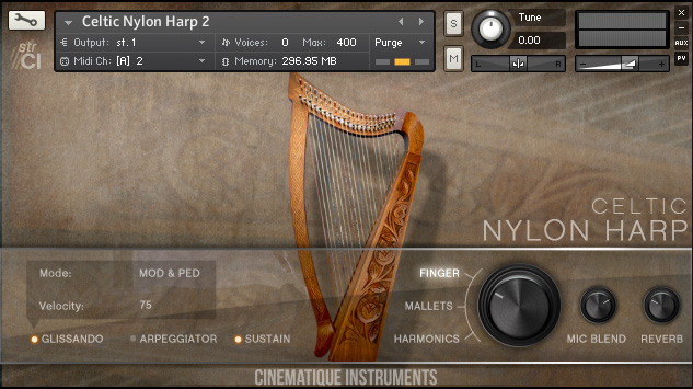 CINEMATIQUE INSTRUMENTS - Celtic Nylon Harp 2
